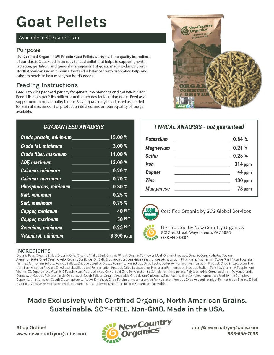 New Country Goat Pellets
