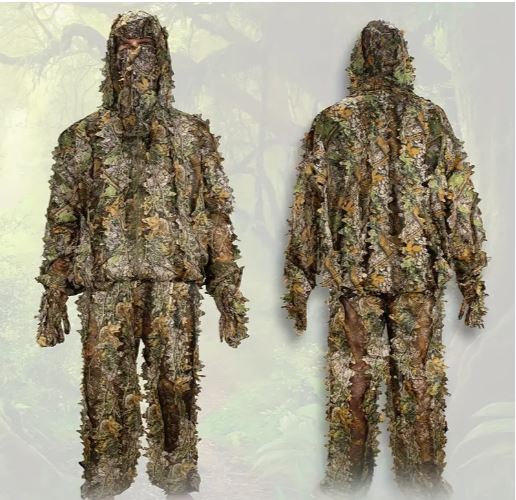 Ghillie Suit Poncho Hunter Camouflage - 6 piece