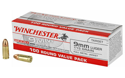 Winchester USA 9mm 115GR FMJ 100rd