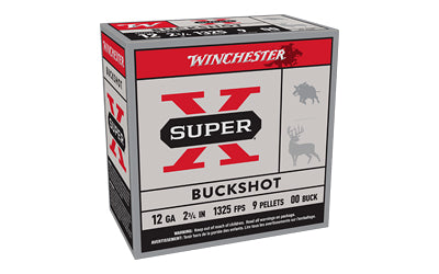 Winchester Ammunition, Super-X, 12 Gauge 2.75", 00 Buck 9 Pellets