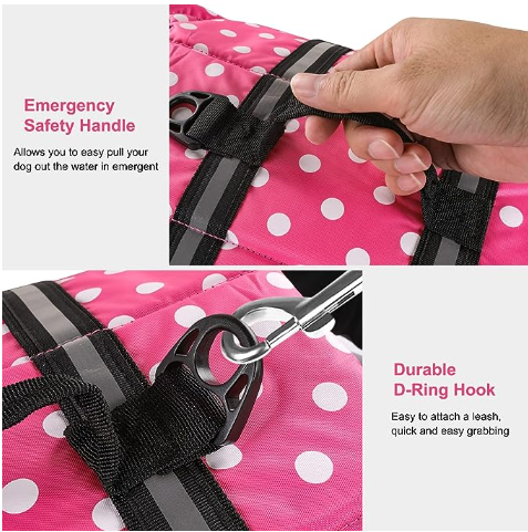 Dog Life Jacket with Reflective Strips
