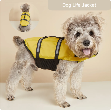 Dog Life Jacket with Reflective Strips