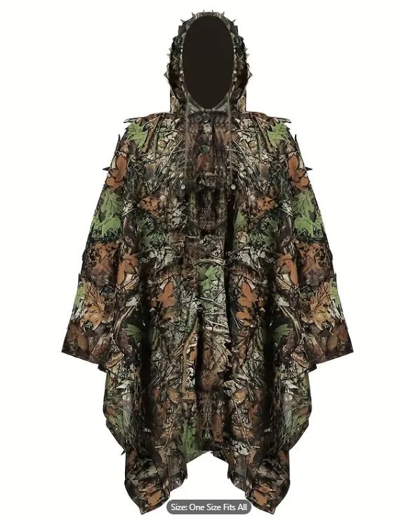 Ghillie Suit 1 piece Poncho Camouflage