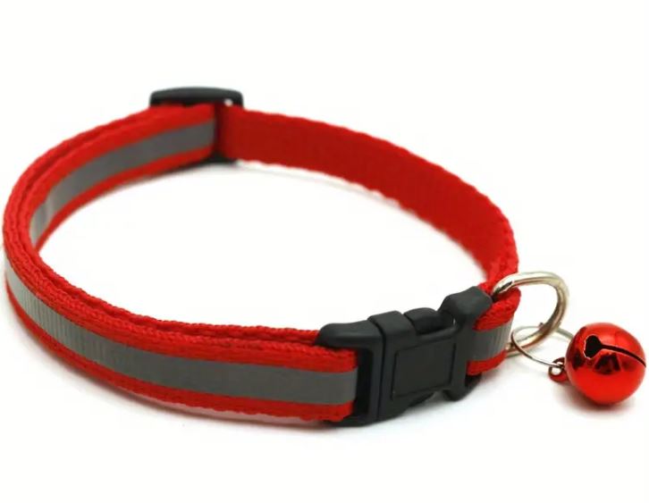 Reflective Puppy/Cat Collar With Bell