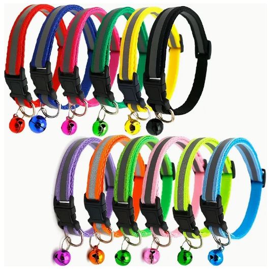 Reflective Puppy/Cat Collar With Bell