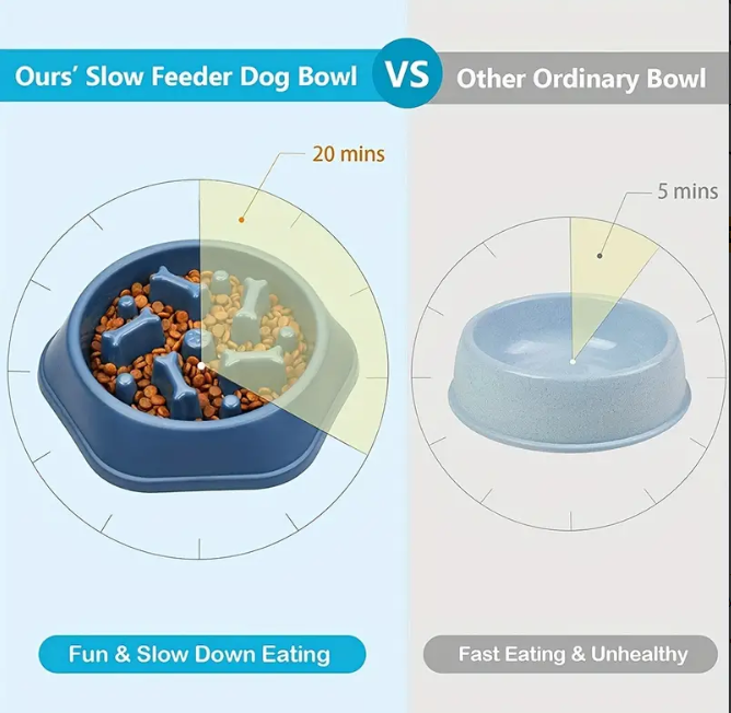 Non-Slip Slow Feeder Pet Bowl